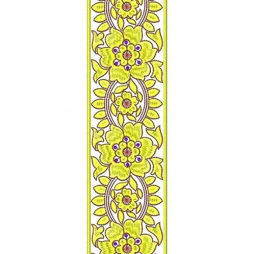 Beaded Wedding Fabric Lace Embroidery Design