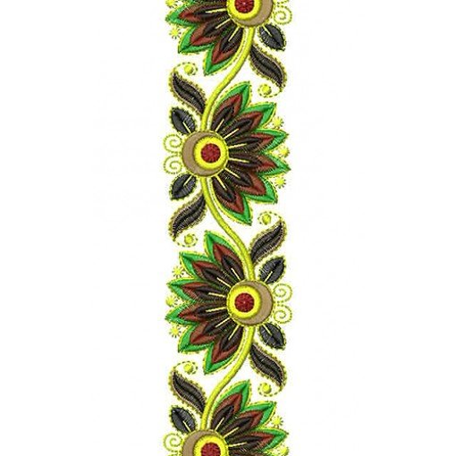 Yoke Drape Gown Lace Embroidery Design