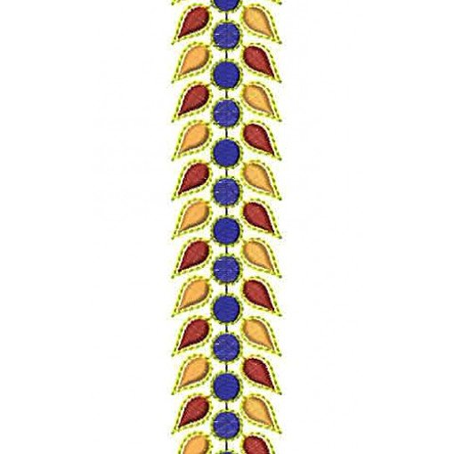 Illusion Yoke Lace Embroidery Design