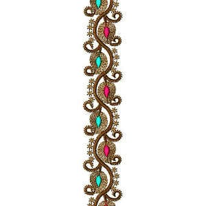Kashmiri Wedding Lace Embroidery Design
