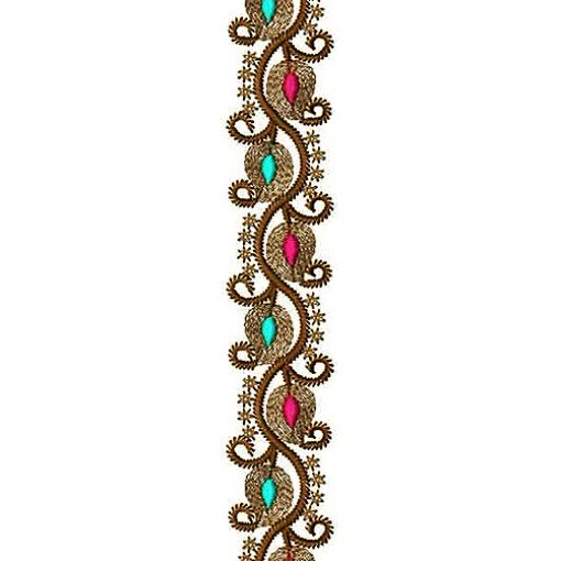 Kashmiri Wedding Lace Embroidery Design