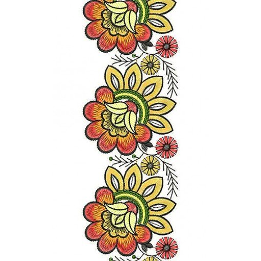 Beautiful Indian Women Lace Embroidery Design