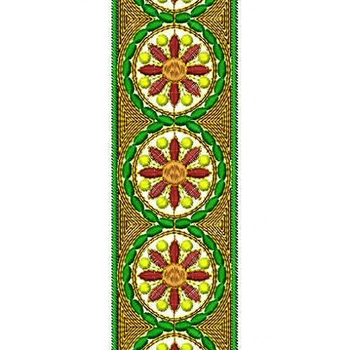 Wedding Satin Stitches Lace Embroidery Design