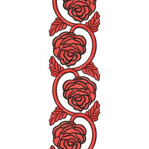 Designer Lace Fabric Embroidery Design