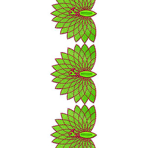 Peacock Hand Embroidery Lace Design
