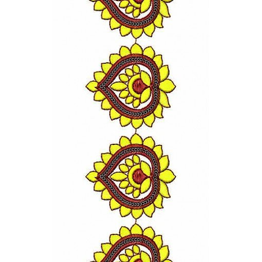 Modern Sequins Lace Embroidery Design