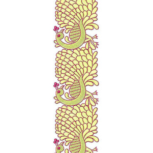 Peacock Lace Embroidery Design