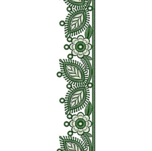Evening Gowns Lace Embroidery Design