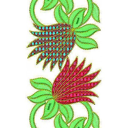 Baju Kurung Jalabiya Border Embroidery Design