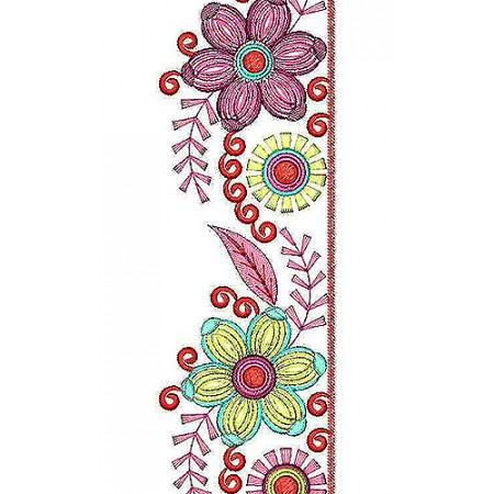 Colorful Lace Embroidery Design