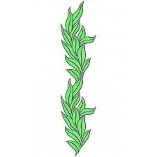 Leaf Lace Border Brocade Embroidery Design