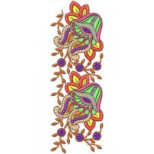 Fashion Art Border Lace Embroidery Design