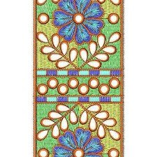 Pashtun Embroidery Style Lace Border Brocade Design