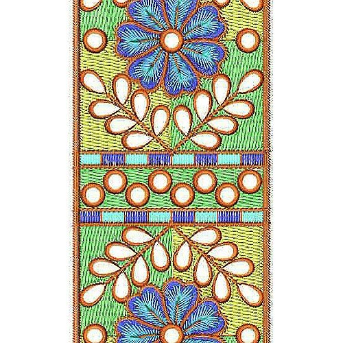 Pashtun Embroidery Style Lace Border Brocade Design