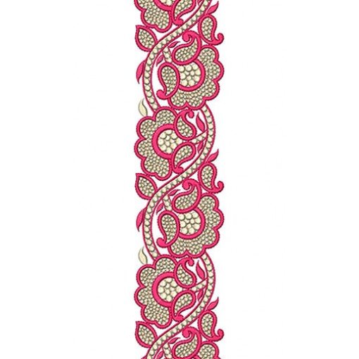 Cotton T-Shirt's Lace Embroidery Design