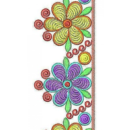 Traditional Saree Lace Border Brocade Embroidery Design