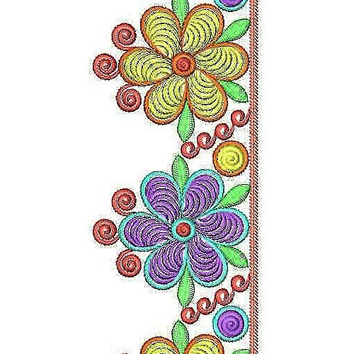 Traditional Saree Lace Border Brocade Embroidery Design