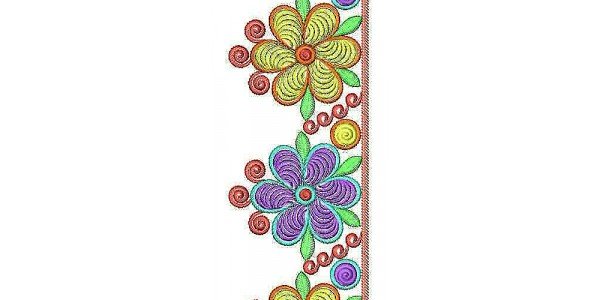 Traditional Saree Lace Border Brocade Embroidery Design