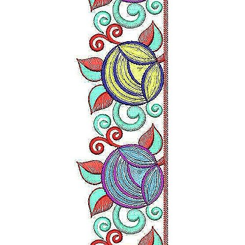 Boho Gypsy Lace Border Embroidery Design