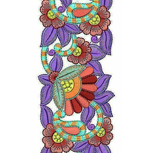 Kenya Fashion Designer Lace Border Brocade Embroidery Design