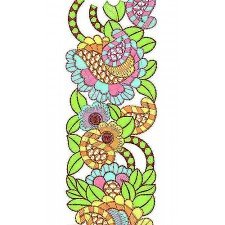 Winter Jilbab Embroidery Border Lace Brocade Design