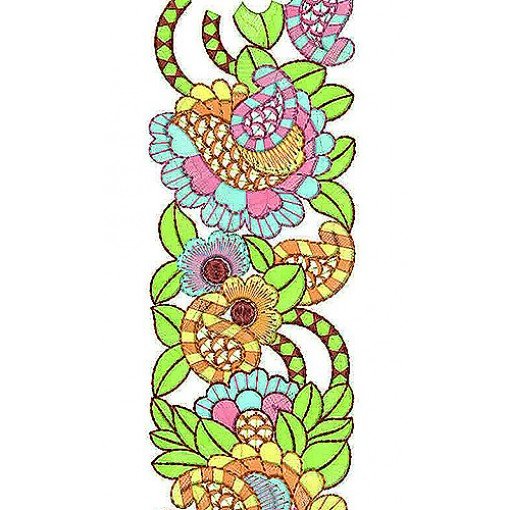 Winter Jilbab Embroidery Border Lace Brocade Design
