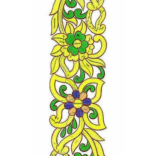 Fom Rubber Sticker Saree Lace Border Brocade Embroidery Design