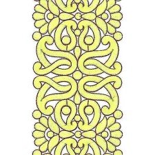 Saree Catalog 2014 Flat Cording Border Embroidery Design