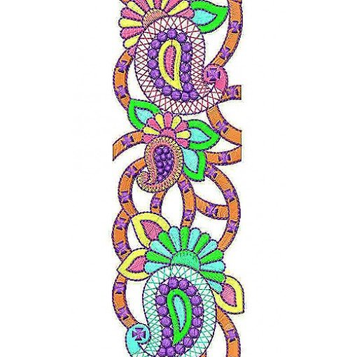 Kantha Embroidery Lace for Saree