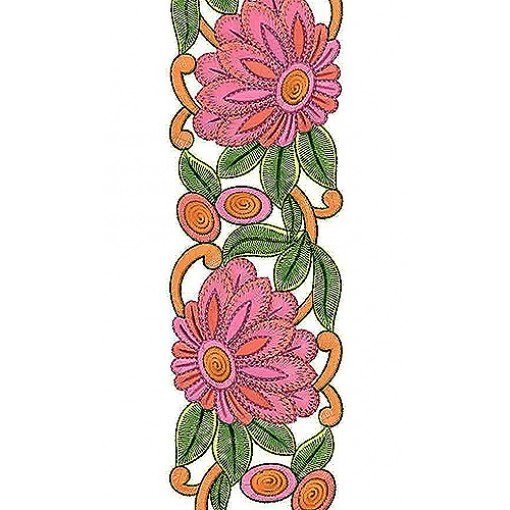 Bhagalpuri Velvet Fabric Lace Border Brocade Embroidery Design