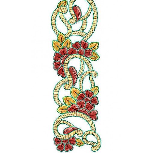Hyderabad Clothing Velvet Fabric Border Embroidery Design