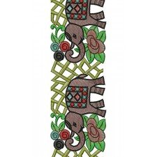 8283 Elephant Lace Embroidery Design