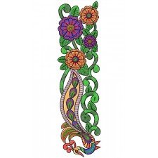 8288 Peacock Lace Embroidery Design