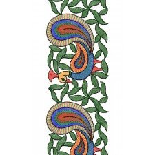 8291 Peacock Lace Embroidery Design