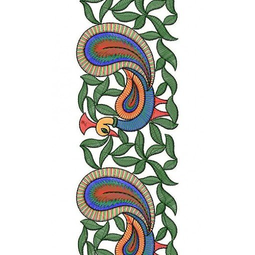 8291 Peacock Lace Embroidery Design