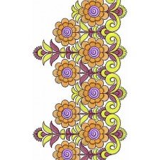 Bridal Dress Design For Girls Border Embroidery Design 862