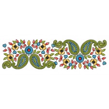 Attractive Paisley With Tiny Floral Lace