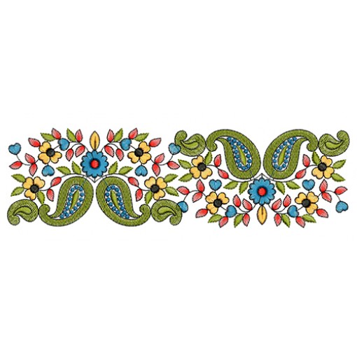 Attractive Paisley With Tiny Floral Lace