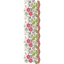 Beautiful Pink Flower Lace Embroidery Design 25883