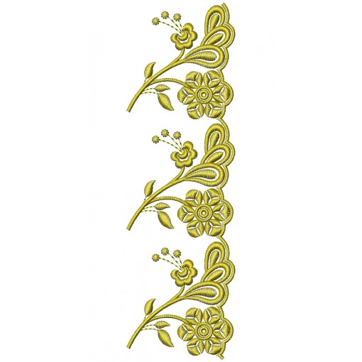 Beautiful Rose Lace Embroidery Design DST 25593