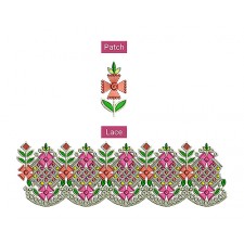 Beautiful Saree Embroidery Lace With Tiny Patch