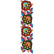 Bold Satin Lace Dress Border Embroidery Design