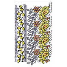 China Lace Embroidery Flat With Cording 24690