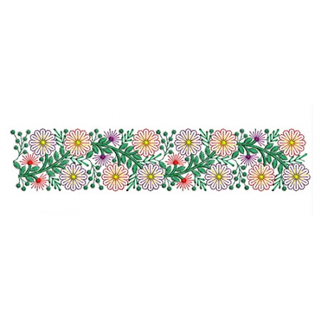 Colourful Indian Floral Embroidery Lace