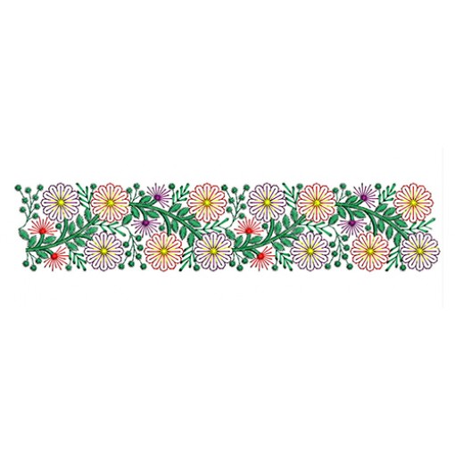 Colourful Indian Floral Embroidery Lace