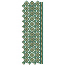 Cross Stitch Style Border Embroidery Design 25047