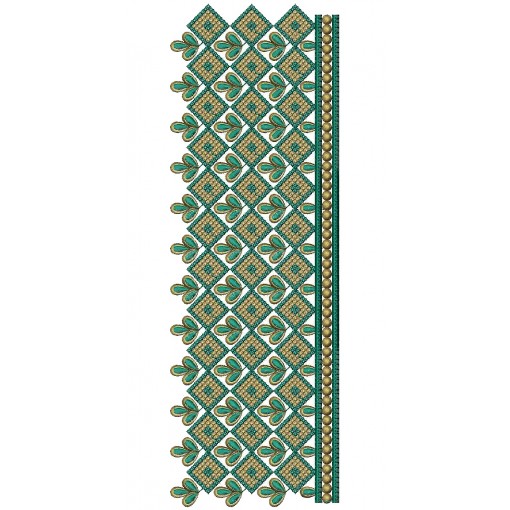 Cross Stitch Style Border Embroidery Design 25047