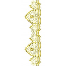 Crown Style Embroidery Lace Design DST 25939