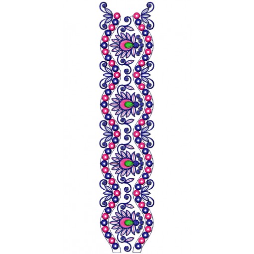 Curve Style Lace Embroidery Design 25725