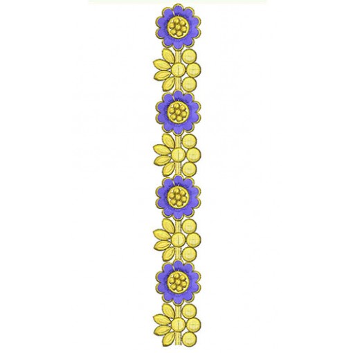 Cushioning Stitches With Start Lace Embroidery Design 24754